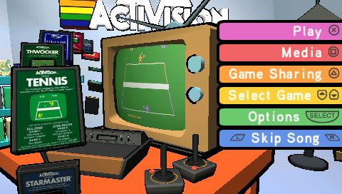 Activision Hits Remixed title screen for PSP